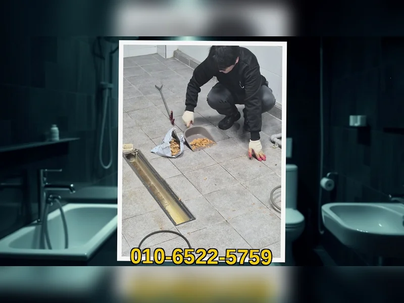 서구 아라동 베란다 배수구 막힘 작업 블루라인 배관케어 현장 시공 2