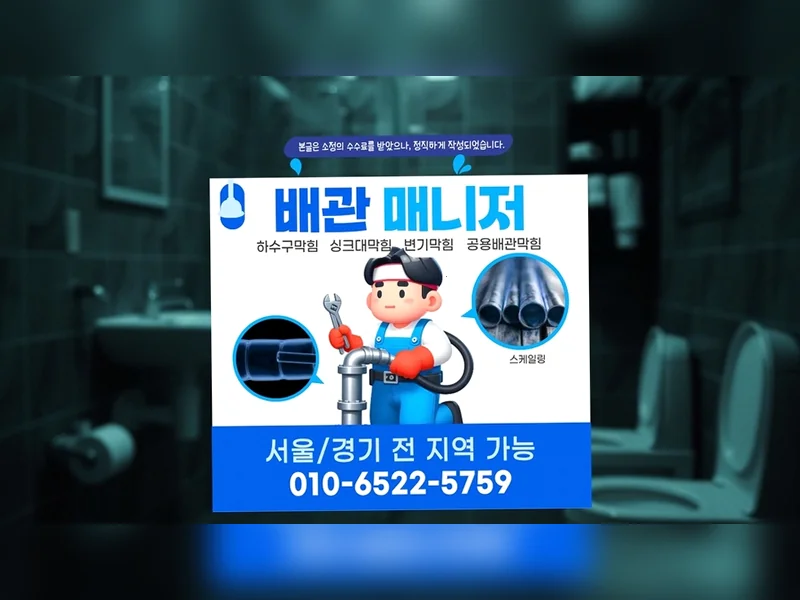 수원 매산동 배관막힘 수리업체 블루라인 배관케어 현장 시공 8